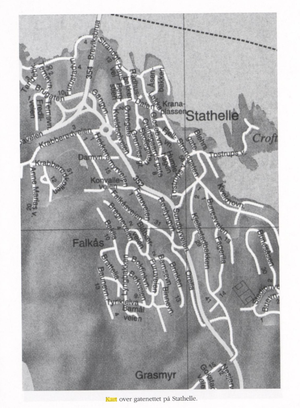 Kart over Stathelle ca 1990