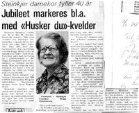 306. Steinkjer Damekor 40 år - i Trønder-Avisa.JPG