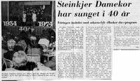 127. Steinkjer Damekor i Arbeider-avisa 1974.jpg