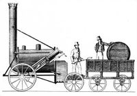 George Stephensons lokomotiv Rocket 1829.