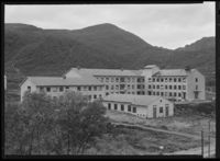 Stokmarknes sykehus i 1954. Foto: Ukjent/Nasjonalbiblioteket