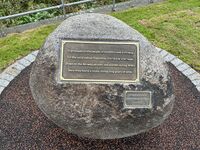 Høsten 2023 ble denne minnesteinen avduket i Dumfries som takk for støtten til de norske soldatene. Foto: Dag Trygsland Hoelseth (2023)