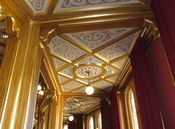 Taket i Stortingssalen, ut mot vindusrekka. Foto: Stig Rune Pedersen