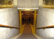 Trapp i Stortingsbygningen, ned til utgangsetasjen. Foto: Stig Rune Pedersen