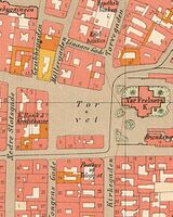 «Torvet» på et kart fra 1900.