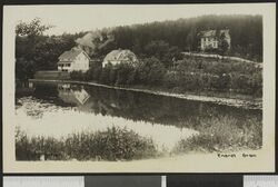 Strømmen mot Fjellhamarveien og Skovly pensjonat. Foto Gran.