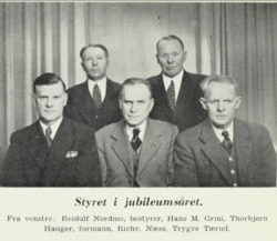 Strømmen Melkeforsyning styret ved 25-årsjubileet i 1953.