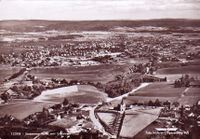 Strømmen kirke og Lillestrøm. Rælingsveien bygges ca 1947.