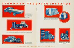 Strømmens Værksted fikk tidlig i gang en bred produksjon av vedgassgenatorer.