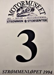 Deltakerplate for nr. 3 Tor Weinholdt i Strømmenløpet 1994.