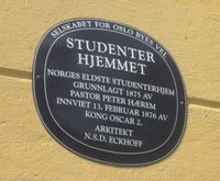 Underhaugsveien 13, Studenterhjemmet av 1875. 59.924645° N 10.726981° Ø