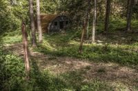 Kruttmagasinet ved Sundås batteri sett fra utsiden