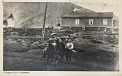 Postkort fra Longyearbyen ca tidlig 1900-tallet.