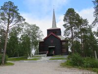 Svanvik kapell fra 1934 markerte norsk tilstedeværelse i Pasvikdalen. Foto: Peter M. Laugen/Kirkebyggdatabasen