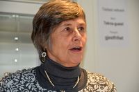 Sidsel Sandelien tok for seg kunsten å styre veitrafikken.