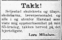 195. Takkeannonse II i Harstad Tidende 22. november 1939.jpg