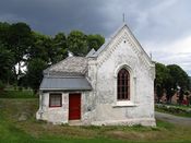 Gravkapellet ved Tangen kirkegård. Foto: Stig Rune Pedersen