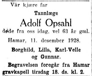Tannlege Adolf Opsahl dødsannonse.jpg