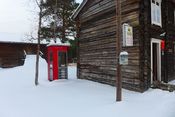 Telefonkiosk på Oppdalsmuseet, Oppdal. Foto: Heidi Thöni Sletten (2015).