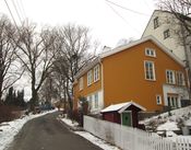 Motiv fra Telthusbakken, foto tatt mot vest, ved krysset ved Westye Egebergs gate. Foto: Stig Rune Pedersen