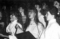 Fra 15-års jubileumskonserten i Harstad kirke i desember 1987.