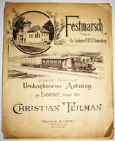 Festmarsch ved Urskogsbanens åpning 1896.Foto Steinar Bunæs