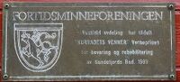 Fortidsminneforeningens Vernepris til Kurbadets venner for bevaring og rehabilitering av Sandefjords Bad 1989.