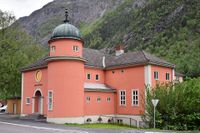 Rjukan baptistmenighets kirke i Sam Eydes gate 116, ferdigstilt i 1932. Foto: Roy Olsen (2019)