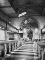 Interiør fra Tjøme kirke 1911. Foto: Anders Beer Wilse