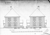 Tjønnefoss. Fasader endegavler.