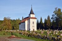 Høydalsmovegen 578, Høydalsmo kyrkje frå 1747. Foto: Roy Olsen (2021).