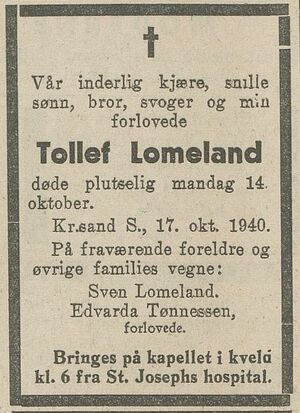 Tollef Lomeland dødsannonse.JPG