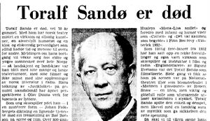 Toralf Sandø nekrolog Aftenposten 1970.jpg