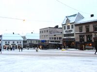 Torget i Tønsberg sett fra Øvre Langgate. Foto: Stig Rune Pedersen