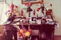 Tordis Hagens skrivebord ble gavebord i hennes konfirmasjon.