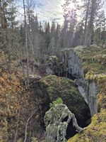 Utsikten fra enden av dagåpningen.