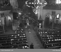 Under skuespilleren Johanne Dybwads bisettelse i 1950 Foto: Leif Ørnelund (1950)