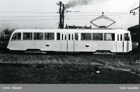 Prøvekjøring av den første vogna av type B, senere B1, Østensjøbanen 1938.