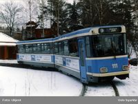 Type SL-79/1, trikk 111 ved Ljabru. Ukjent dato.