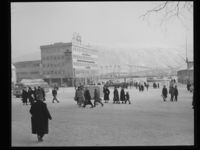Stortorget i 1960. Foto: Ukjent/Nasjonalbiblioteket
