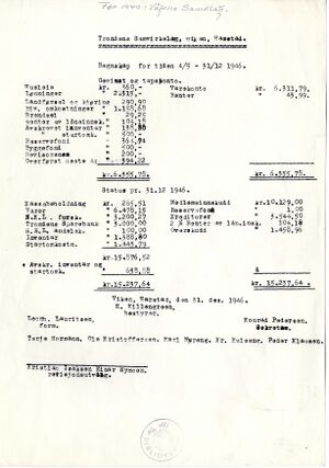 Trondenes Samvirkelag 1 Regnskap 1946.jpg