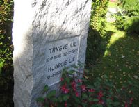 FNs første generalsekretær Trygve Lie er gravlagt på Grorud kirkegård. Han vokste opp i området. Foto: Stig Rune Pedersen