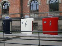 Toalett-kunstverket Liberté av Lars Ramberg var del av utstillingen. Det ble i 2014 flyttet til Spikersuppa. Foto: Stig Rune Pedersen