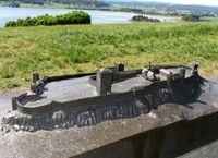 Bronsemodell av Tunsberghus på Slottsfjellet. Foto: Stig Rune Pedersen