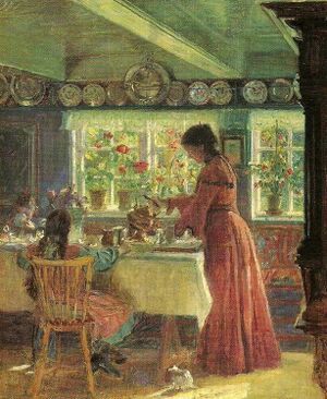 Tuxen Morgenkaffe skenkes 1906-crop.jpg