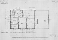 Tveitsund stasjon. Plan annen etasje. Arkitekt Ivar Næss