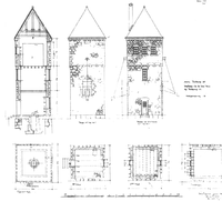 Tveitsund stasjon. Vanntårn. Arkitekt Ivar Næss