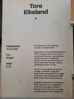 Minneboka til Tore Eikeland, 21 år fra Bergen. Foto: Eva Rogneflåten (2022).