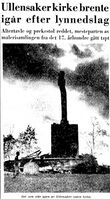 Faksimile av Aftenpostens sak om brannen i 1952.