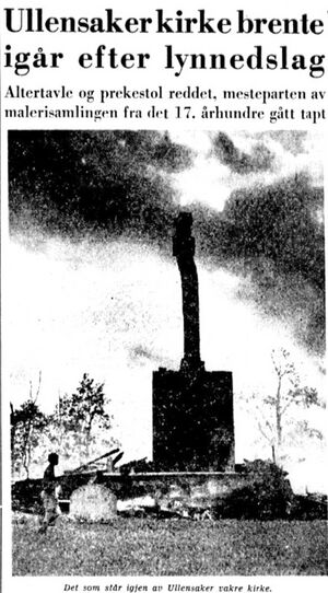 Ullensaker kirke faksimile Aftenposten 1952.JPG